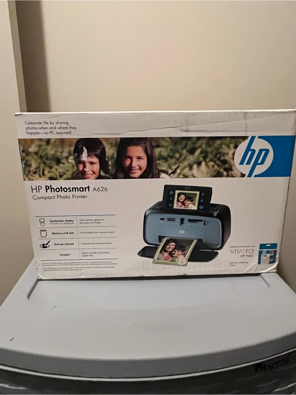 HP Photosmart A626 Compact Photo Printer White and Black